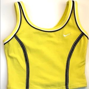 Nike yellow cropped top. Medium size 8-10 youth.